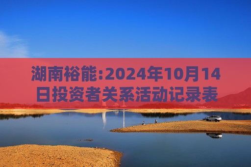 湖南裕能:2024年10月14日投资者关系活动记录表