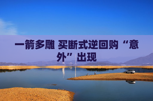 一箭多雕 买断式逆回购“意外”出现