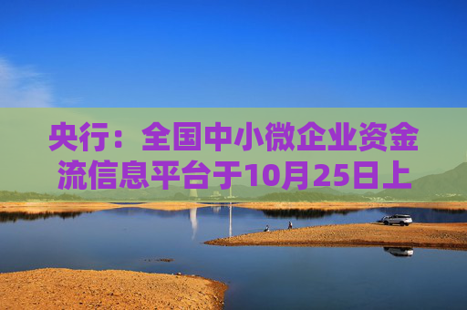 央行：全国中小微企业资金流信息平台于10月25日上线试运行