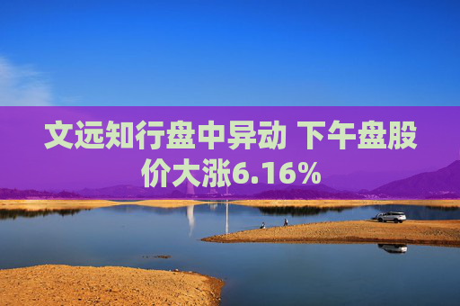 文远知行盘中异动 下午盘股价大涨6.16%