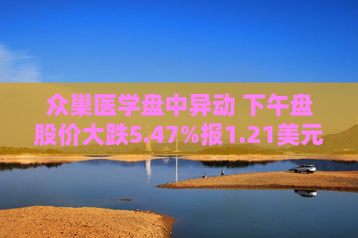 众巢医学盘中异动 下午盘股价大跌5.47%报1.21美元