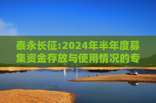 泰永长征:2024年半年度募集资金存放与使用情况的专项报告