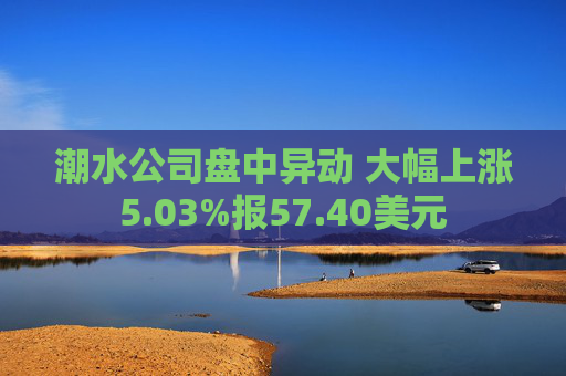 潮水公司盘中异动 大幅上涨5.03%报57.40美元