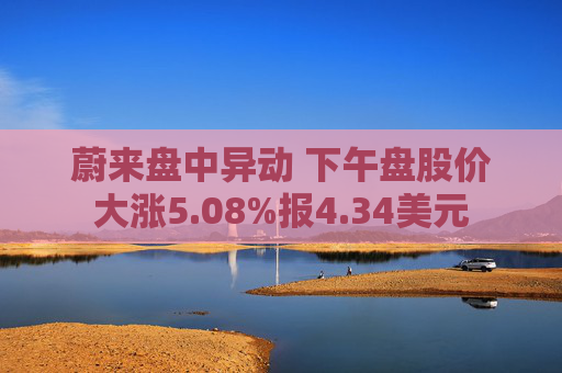 蔚来盘中异动 下午盘股价大涨5.08%报4.34美元