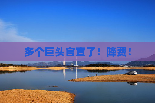 多个巨头官宣了！降费！