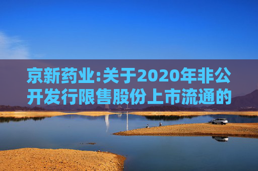 京新药业:关于2020年非公开发行限售股份上市流通的提示性公告