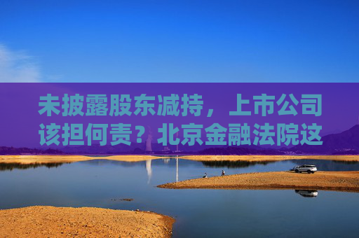 未披露股东减持，上市公司该担何责？北京金融法院这样判