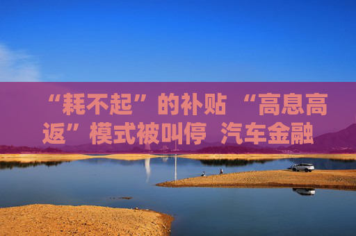 “耗不起”的补贴 “高息高返”模式被叫停  汽车金融迎深度调整