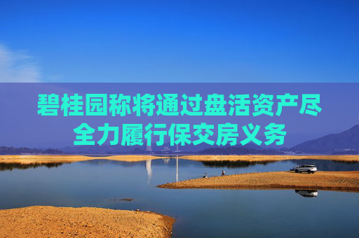 碧桂园称将通过盘活资产尽全力履行保交房义务
