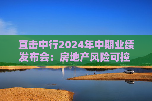 直击中行2024年中期业绩发布会：房地产风险可控 促进信贷合理增长
