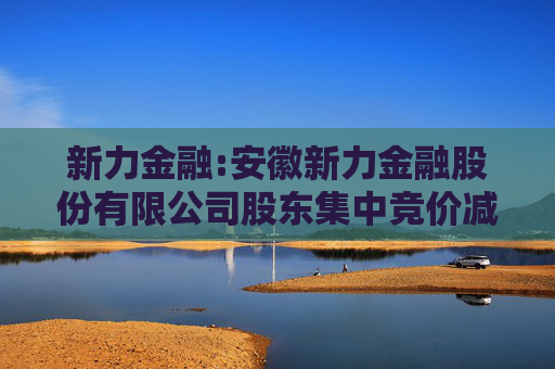 新力金融:安徽新力金融股份有限公司股东集中竞价减持股份计划公告