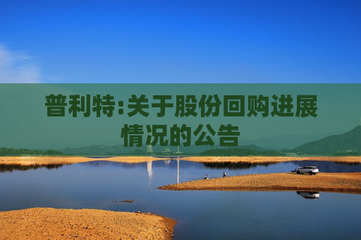 普利特:关于股份回购进展情况的公告